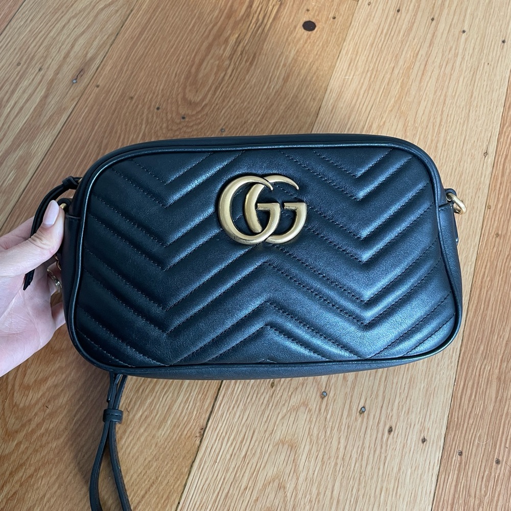Gucci GG Marmont Camera small quilted leather shoulder bag